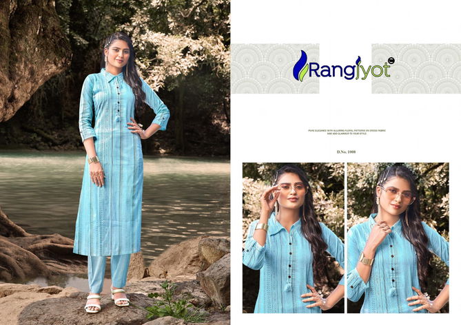 Rang Riti By Rangjyot Printed Cotton Kurti With Bottom Wholesale Market In Surat